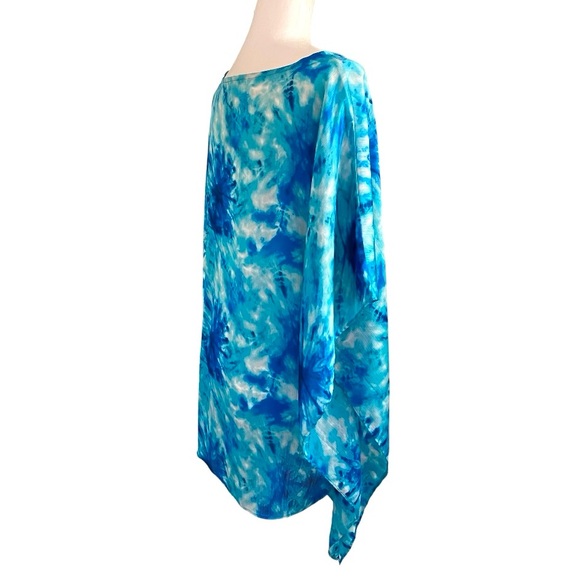 Chico’s Turquoise Poncho Top - Picture 3 of 9